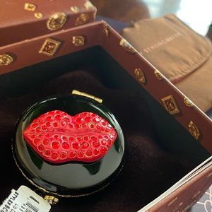 Jay Strongwater lips compact mirror